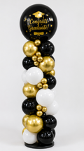 Graduation Balloon Column with 24" Personalized Latex Balloon Topper